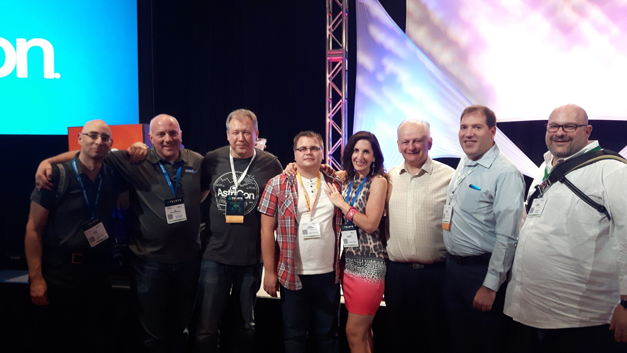 Fred Posner at Astricon with friends and other speakers
